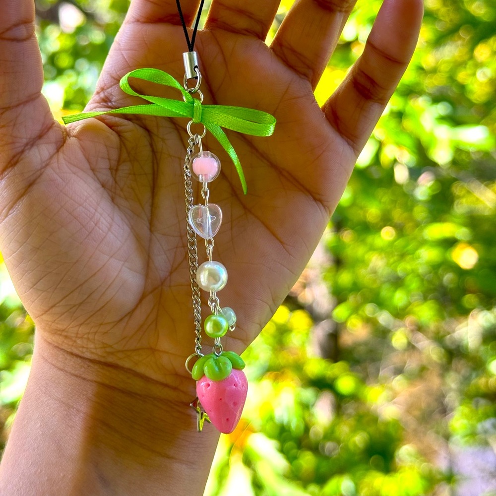 Strawberry Shortcake Inspired Keychain